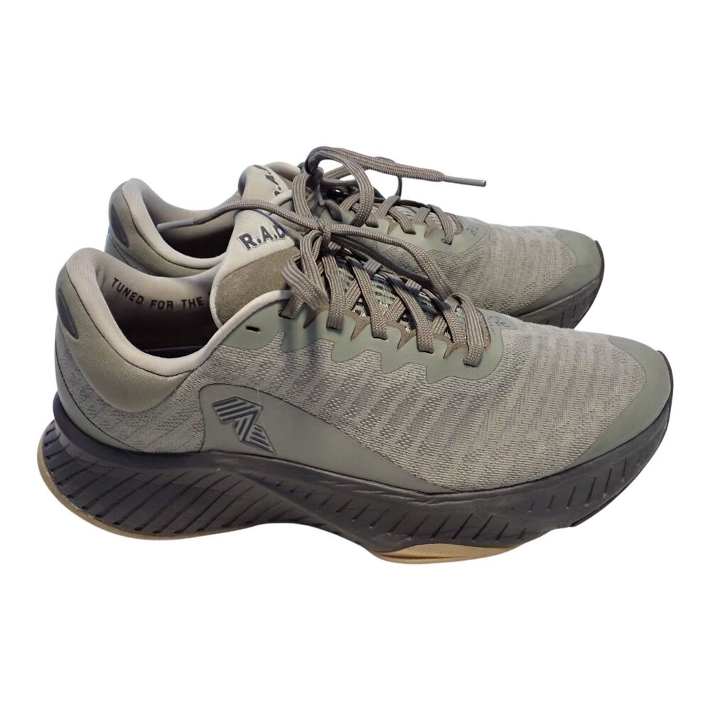R.A.D R1 Running Shoes 8 9.5 Gray Olive Tuned For The Future Athletic Sneakers